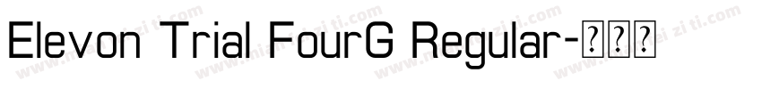 Elevon Trial FourG Regular字体转换
